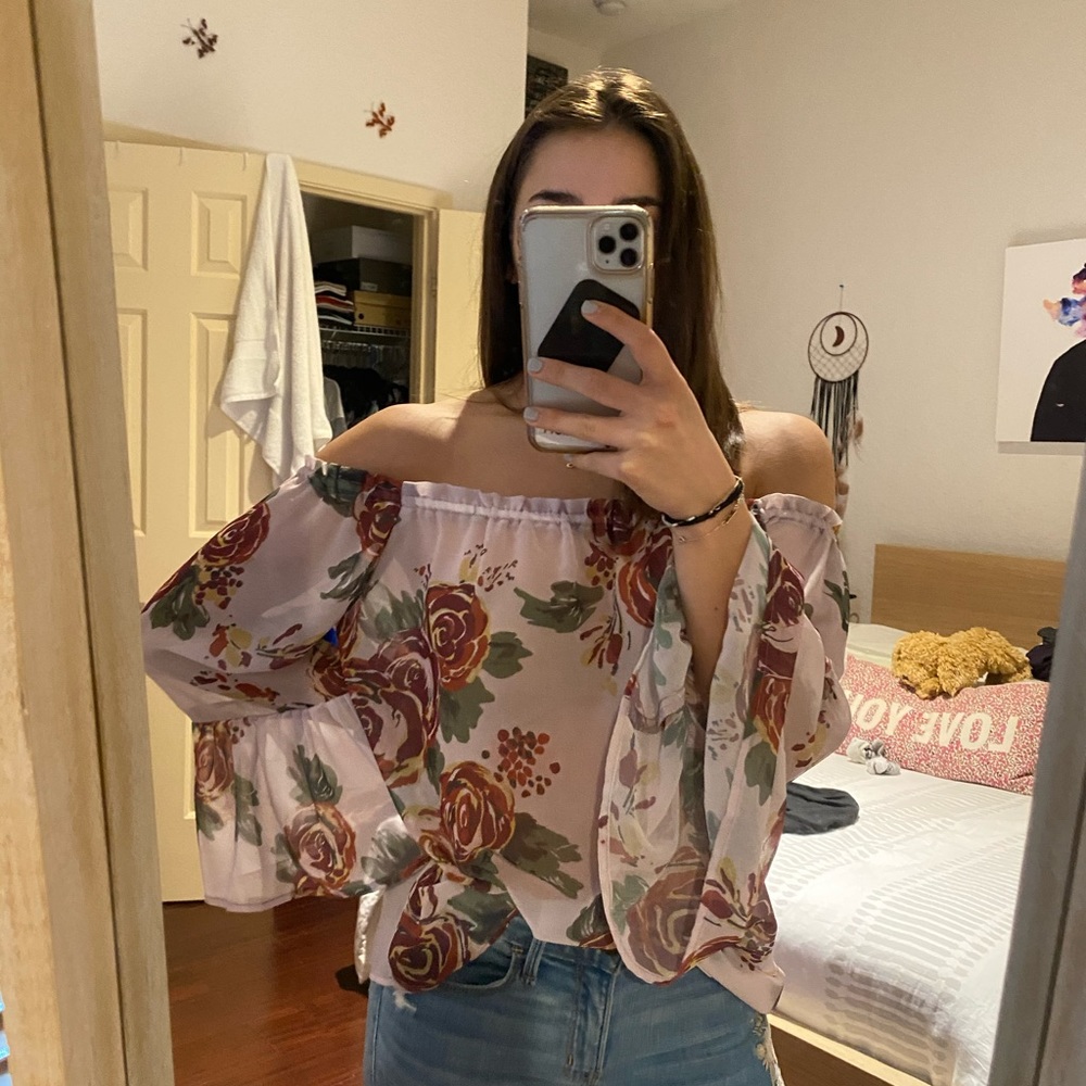 Off The Shoulder Floral Top